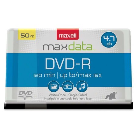 MAXELL DVD-R, 4.7GB, BRANDED, 50 SPND MAX638011